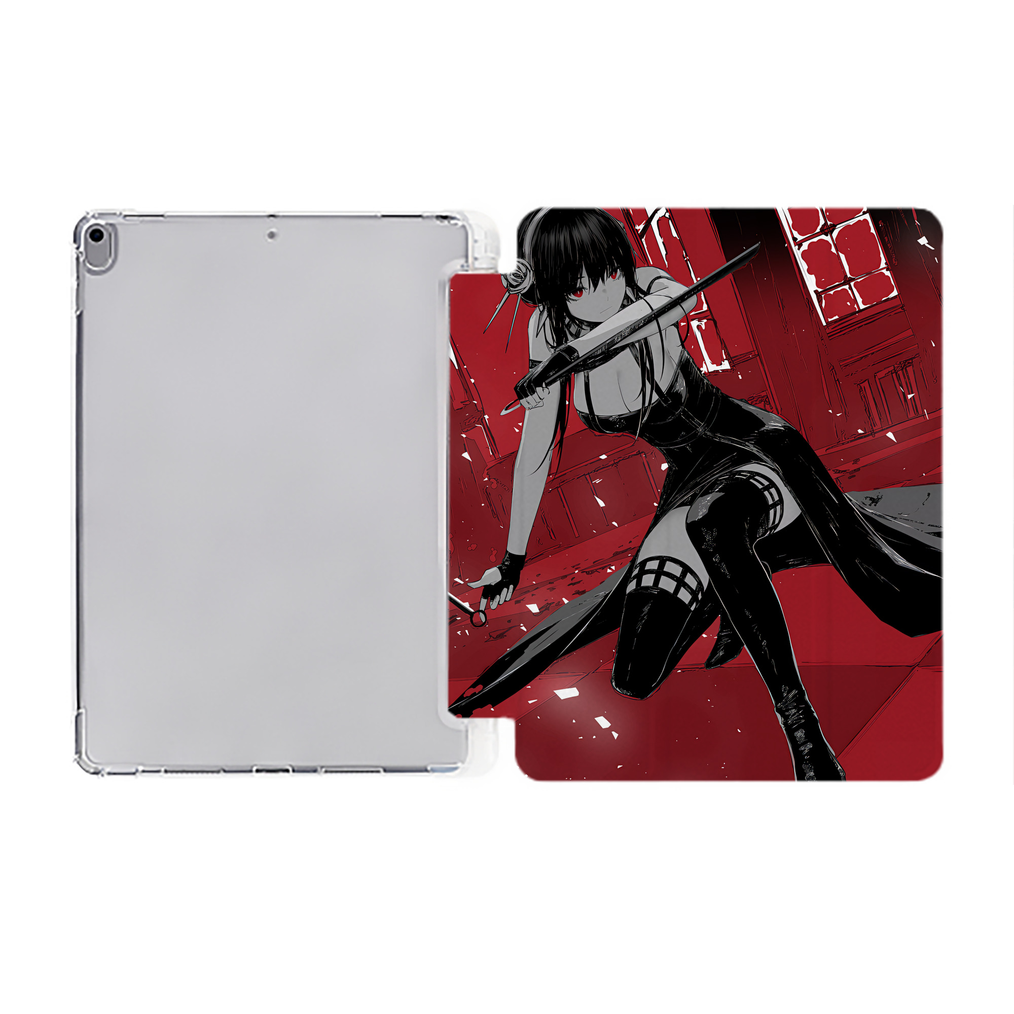 （画像用） SPY×FAMILY间谍家家酒 IPad ケース ペン収納付き 三つ折りスタンド PUレザー×シリコン 対応機種9.5/10.5/10.9インチ